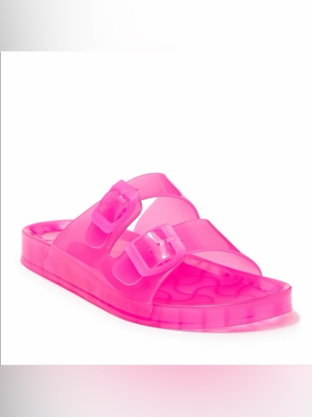 MIA Hot Pink Jelly Slide Sandals